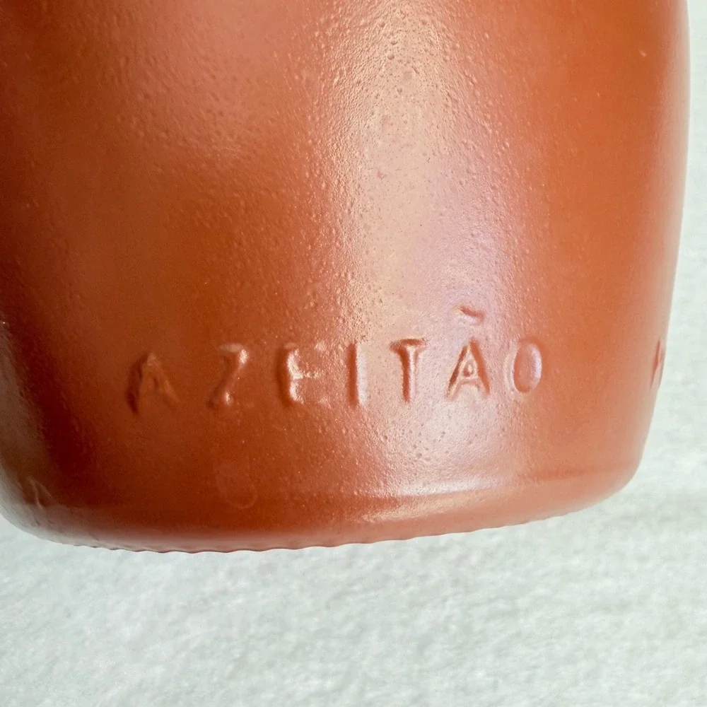 Vintage M Da Fonseca Azeitao Portugal Stoneware Bottle Decanter Terracotta 8.5